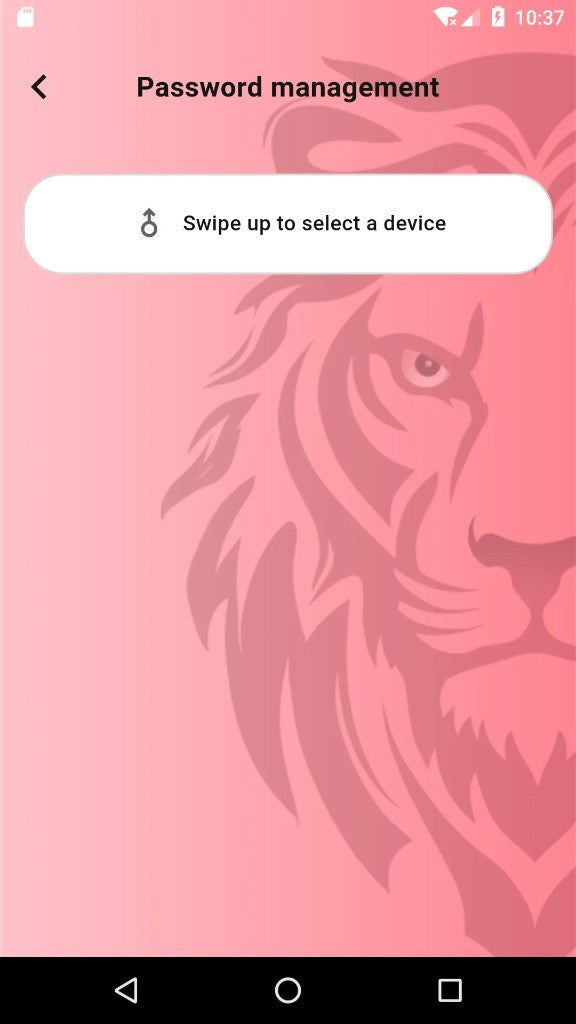 101 Powered by MOCO password management screen